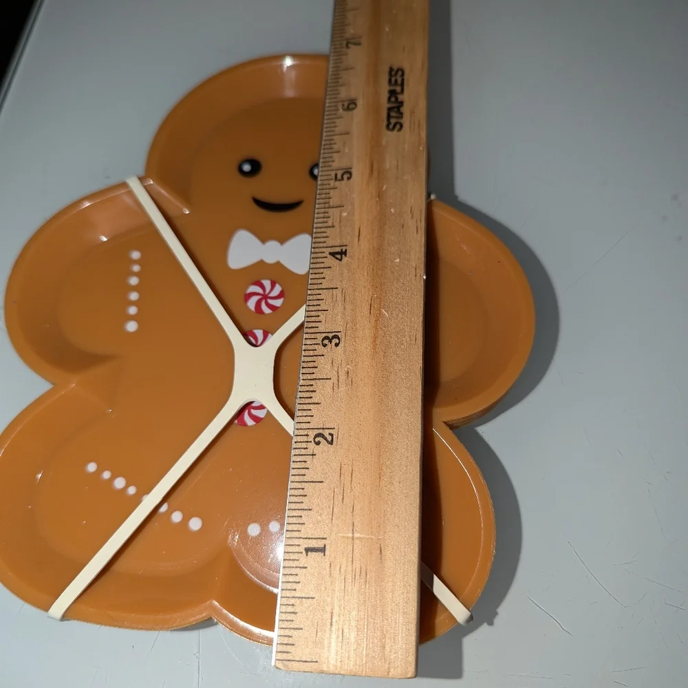 🌲 Target Bullseye Gingerbread Christmas Plate Set Of 4 2023